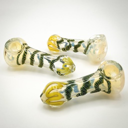 [TGP202] FUMED TWIST SWIRL HAND PIPE